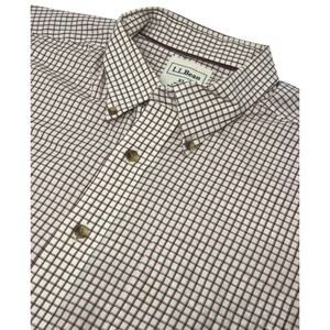 L.L.Bean Men’s Short Sleeve Shirt Button Front Size XL Reg 100% Cotton 0NX47